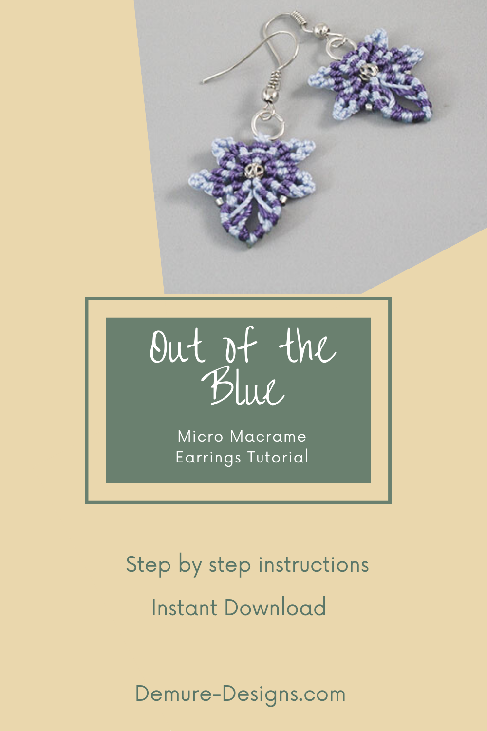 Micro Macrame Out of the Blue Earring TUTORIAL | Windy Willow Designs
